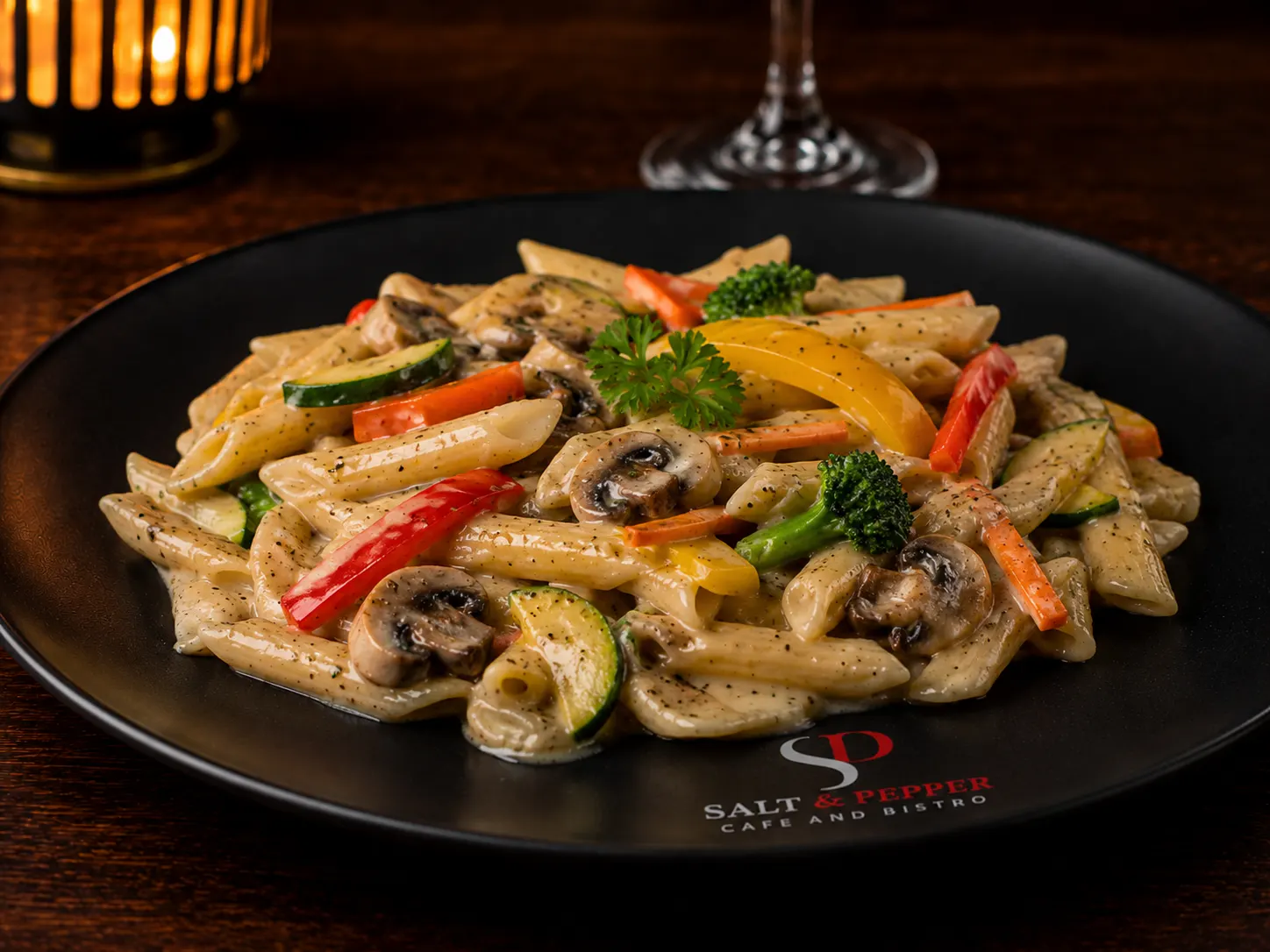 Vegetarian Pasta With Creamy Mushroom Sauce