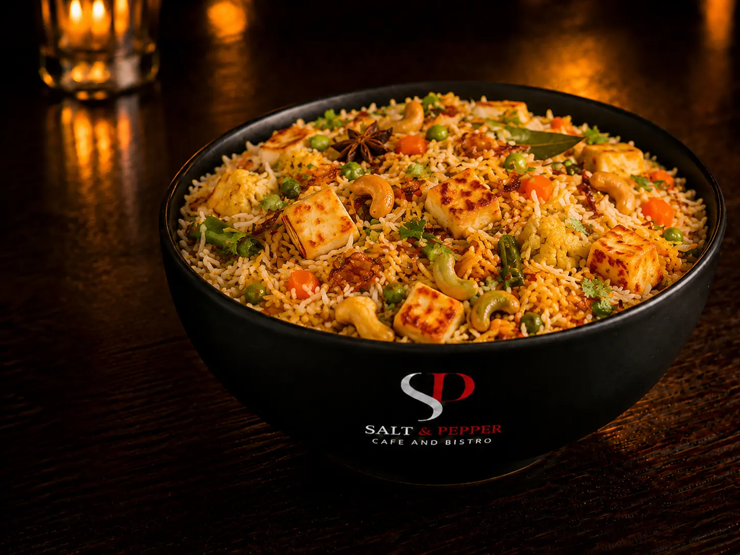 Paneer, Veges & Cashew Biryani