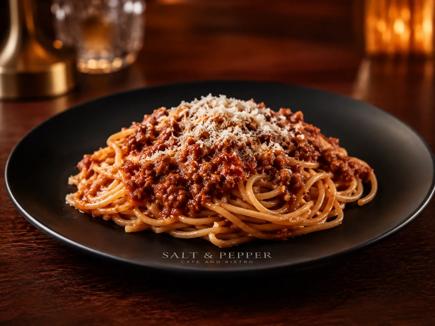 Choice of mash / spaghetti with bolognaise