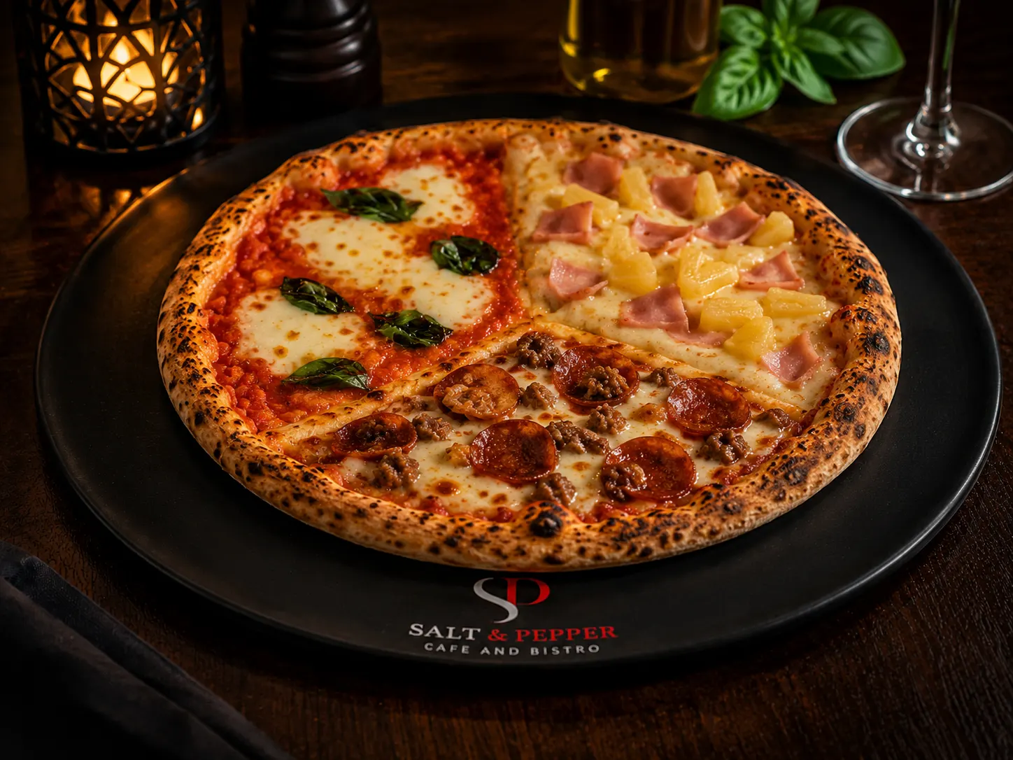 Choice of either Margarita, Hawaiian or Meat Lovers Pizza